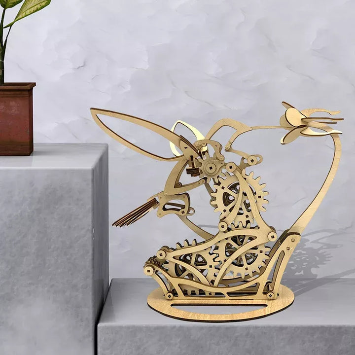 Skanto | 3D Mechanischer Kolibri und Mechanische Schildkröte aus Holz