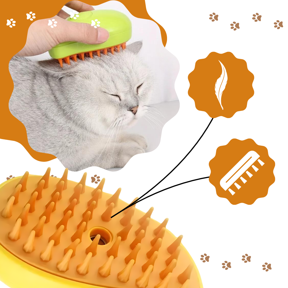 Multifunktionale Katzenbürste