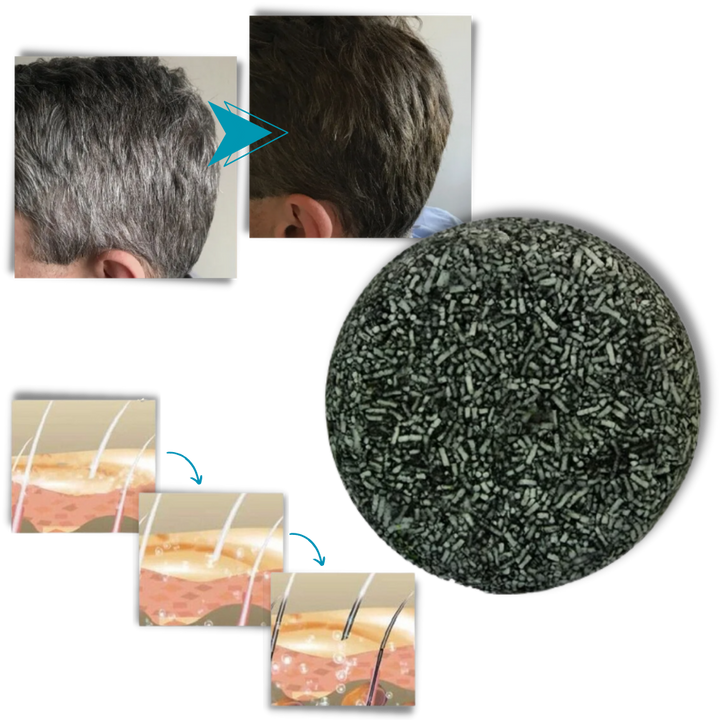 Natürliche Haarfärbeseife für dunkleres Haar