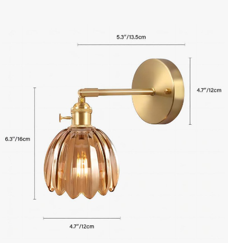 RetroLume – Tulpen-Glas-Wandleuchte mit Vintage-Charme Skanto