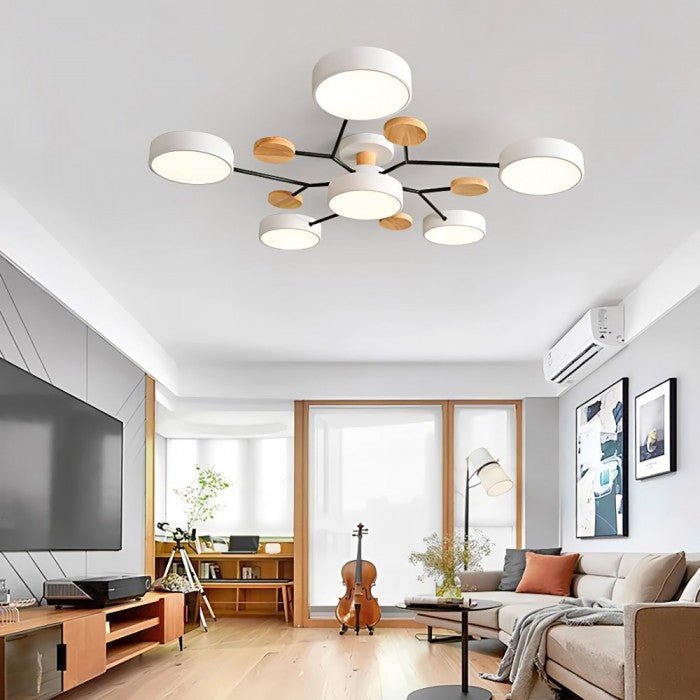 Skanto | Skandinavische LED-Deckenlampe – Modernes Ast-Design mit warmweißer Beleuchtung & energiesparender Technologie
