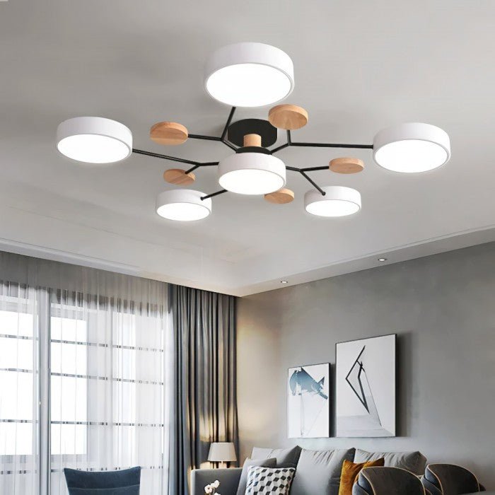 Skanto | Skandinavische LED-Deckenlampe – Modernes Ast-Design mit warmweißer Beleuchtung & energiesparender Technologie