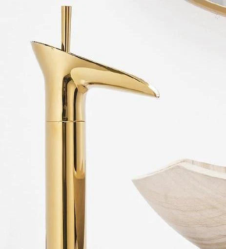 Skanto | Wasserfall Antik Wasserhahn Bad Waschtischarmatur Messing Mischbatterie