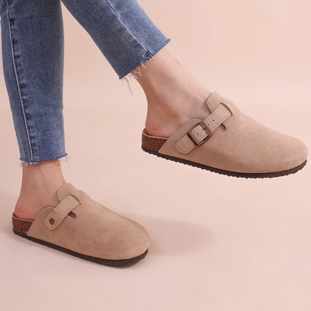 Skanto | Herren-Sandalen FootRest mit Fleece- und Korksohlen