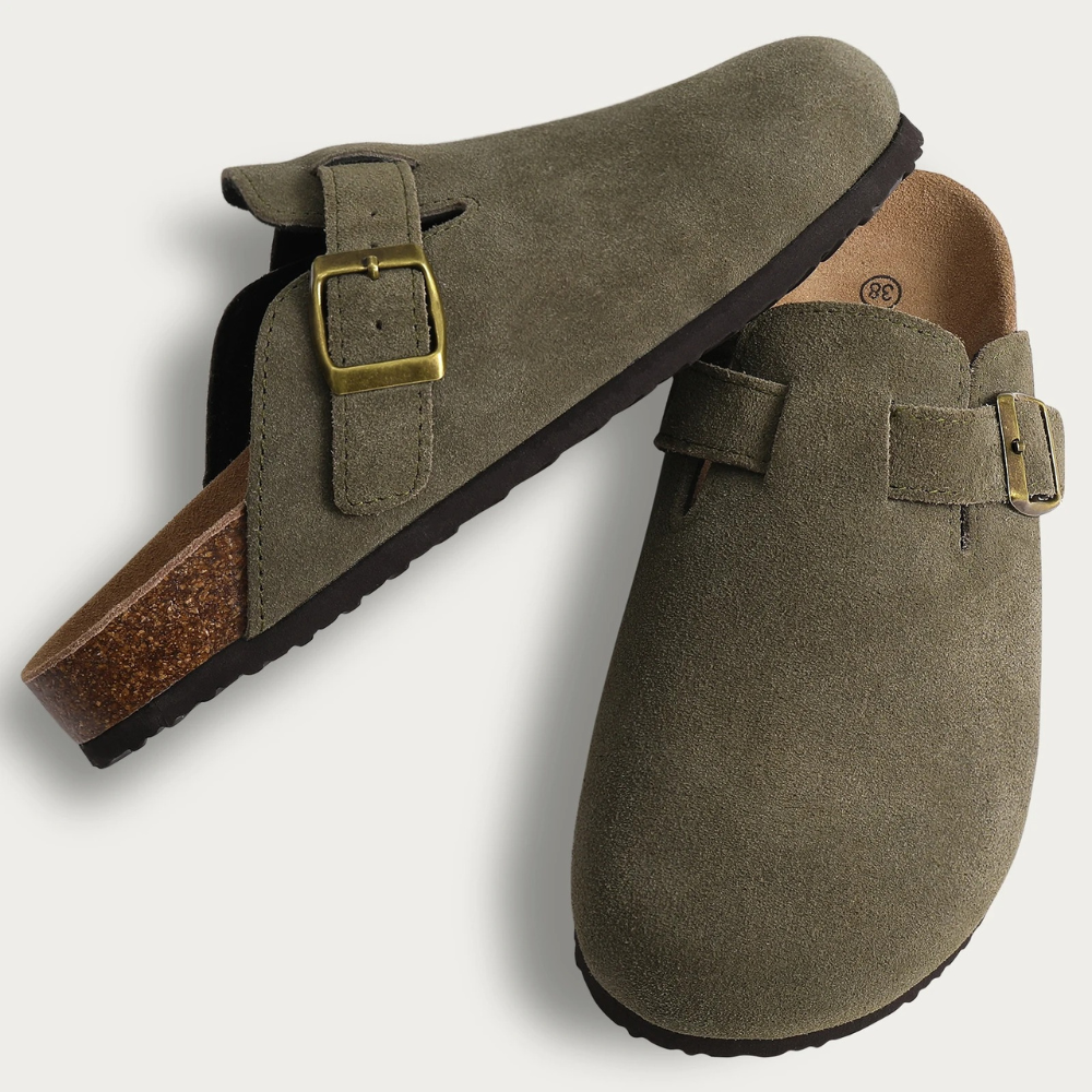 Skanto | Herren-Sandalen FootRest mit Fleece- und Korksohlen