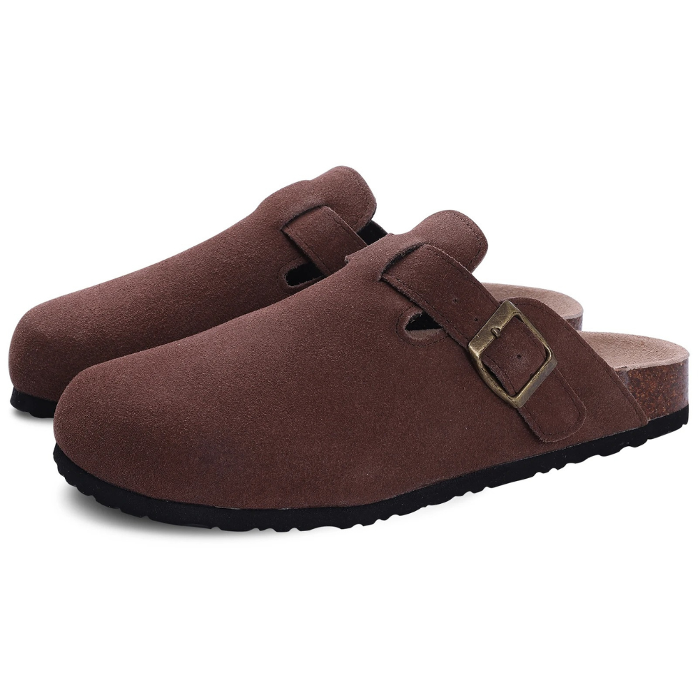 Skanto | Herren-Sandalen FootRest mit Fleece- und Korksohlen