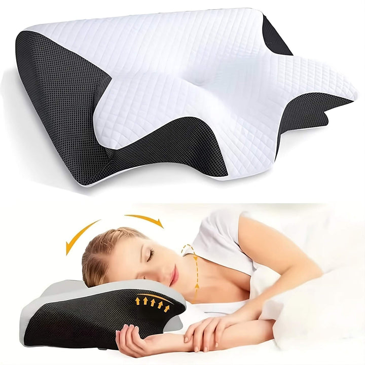 Skanto | Orthopädisches Kissen | Ergonomische Unterstützung für Nacken und Rücken | Memory Foam
