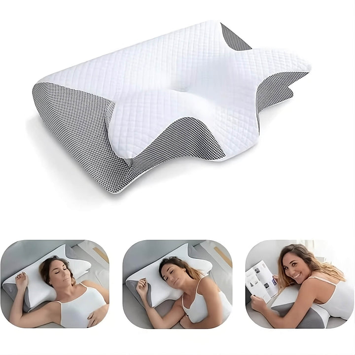 Skanto | Orthopädisches Kissen | Ergonomische Unterstützung für Nacken und Rücken | Memory Foam