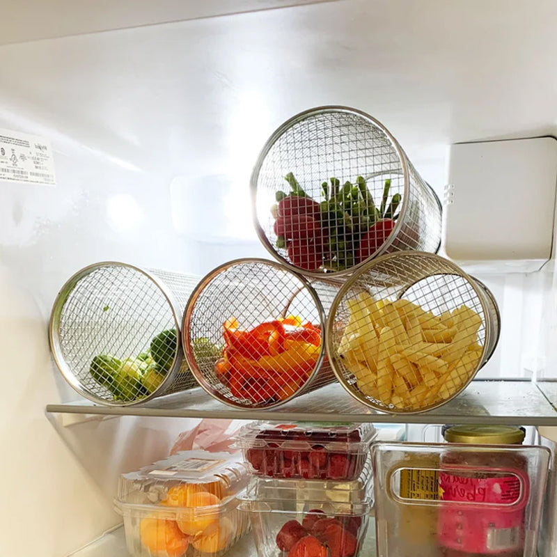 Skanto | Rollender BBQ-Grillkorb aus Edelstahl – Rotierendes Design für perfekt gegrilltes Essen