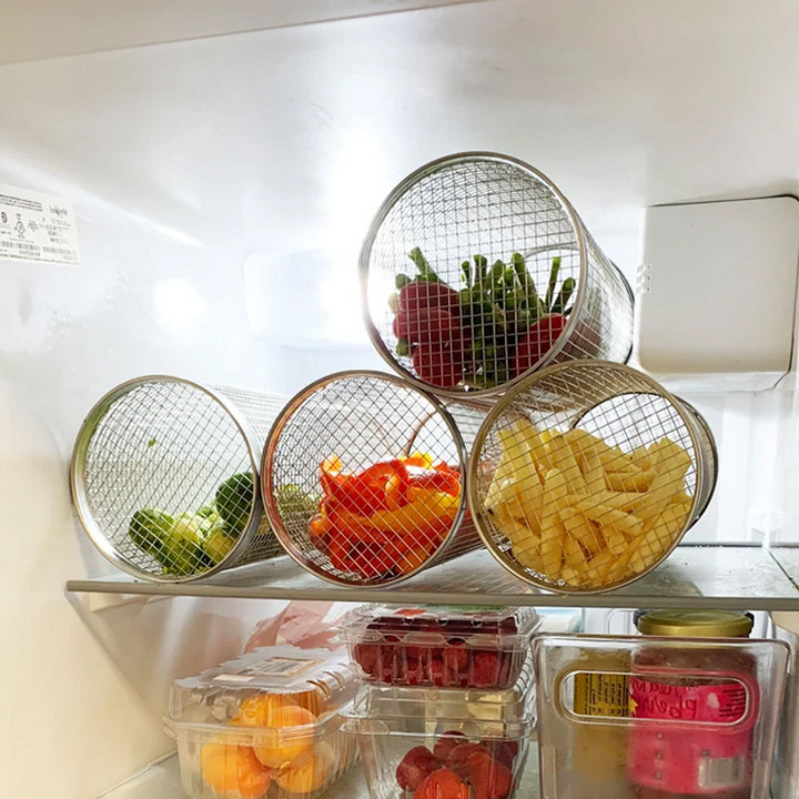 Skanto | Rollender BBQ-Grillkorb aus Edelstahl – Rotierendes Design für perfekt gegrilltes Essen