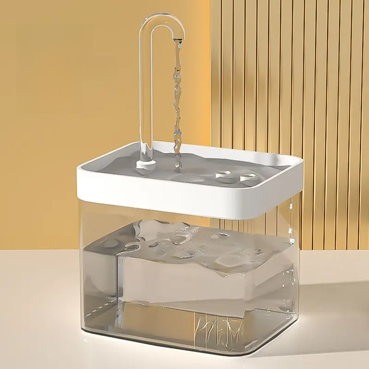 Ultra-leiser Haustier-Wasserbrunnen mit intelligenter Filterung – 1,5 l Edelstahl