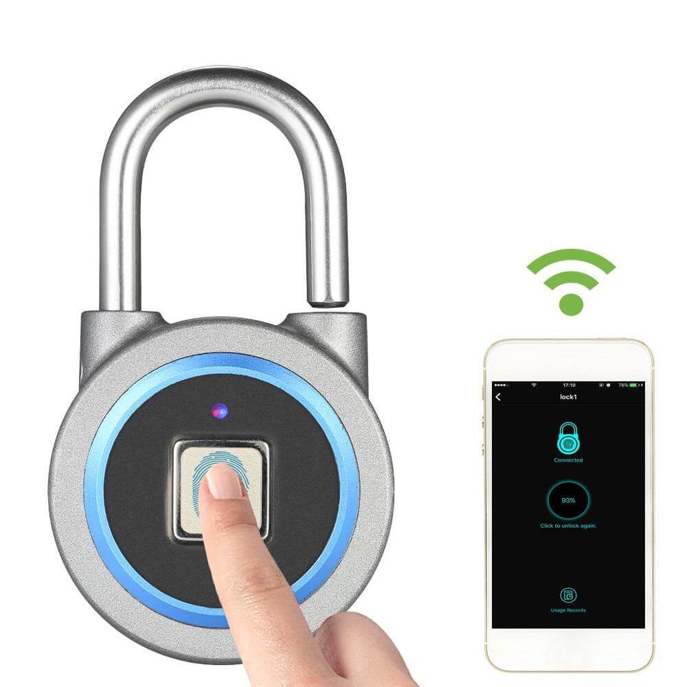 Skanto | Smarteres Anti-Diebstahl-Fingerabdruck-Vorhängeschloss ohne Schlüssel
