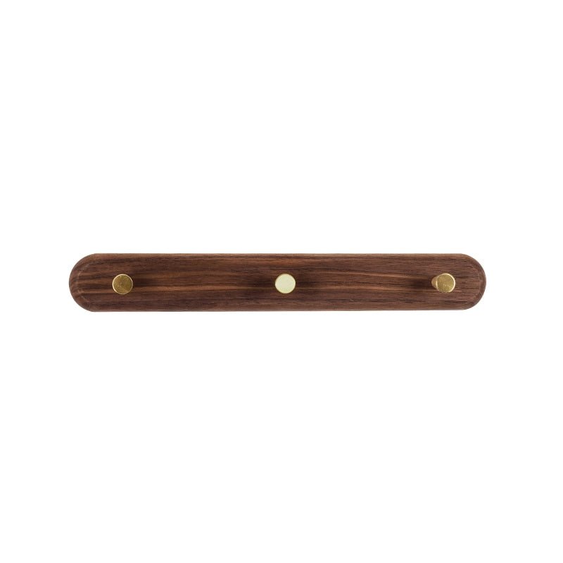 Skanto | WandHout – Minimalistische Wandgarderobe aus Holz mit Messinghaken
