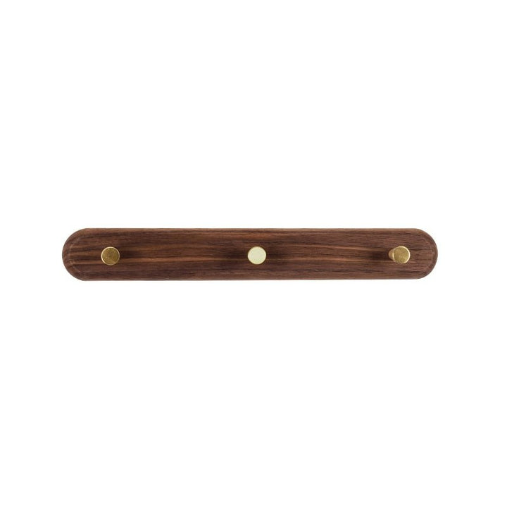 Skanto | WandHout – Minimalistische Wandgarderobe aus Holz mit Messinghaken