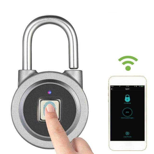 Skanto | Smarteres Anti-Diebstahl-Fingerabdruck-Vorhängeschloss ohne Schlüssel