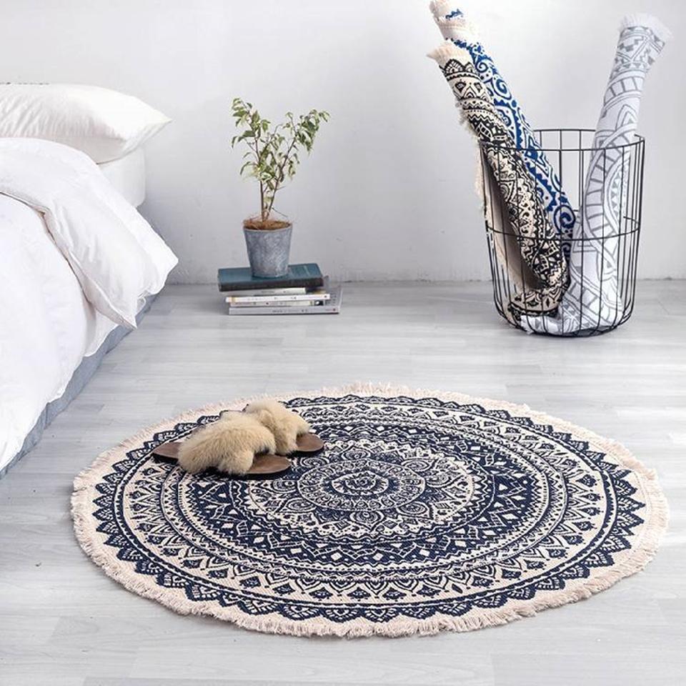 Skanto | Marokkanischer Boho Fransen-Teppich