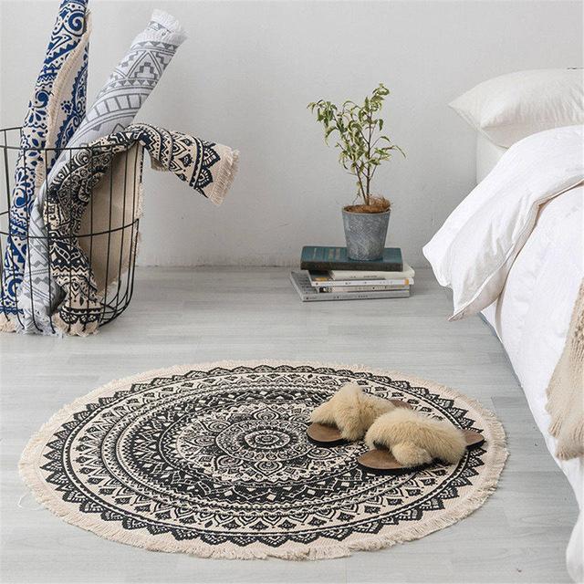 Skanto | Marokkanischer Boho Fransen-Teppich