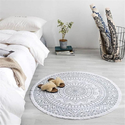 Skanto | Marokkanischer Boho Fransen-Teppich