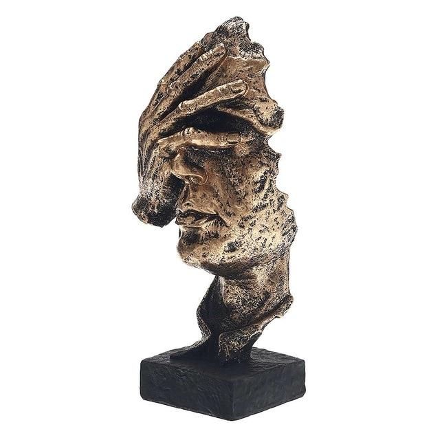 Skanto | Abstrakte Goldskulptur „NordicLine“ – Moderne skandinavische Dekoration