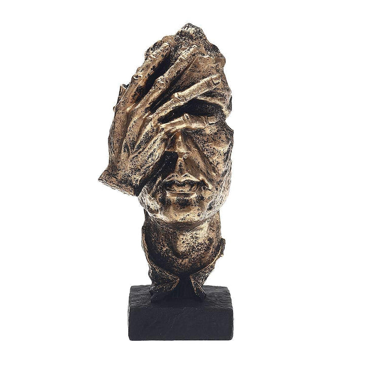 Skanto | Abstrakte Goldskulptur „NordicLine“ – Moderne skandinavische Dekoration