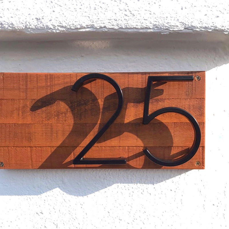 Skanto | Royelux Moderne Hausnummern - Edelstahl-Zinklegierung, Schwarzes Finish, 5" Höhe