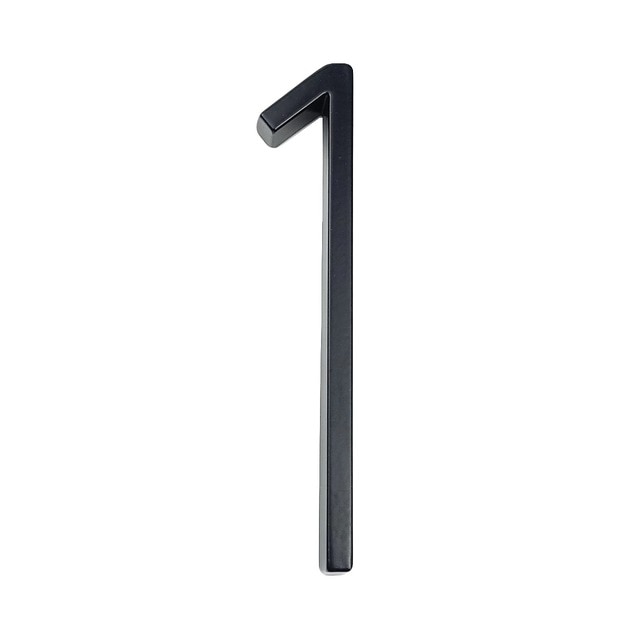 Skanto | Royelux Moderne Hausnummern - Edelstahl-Zinklegierung, Schwarzes Finish, 5" Höhe