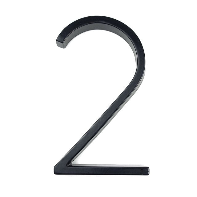 Skanto | Royelux Moderne Hausnummern - Edelstahl-Zinklegierung, Schwarzes Finish, 5" Höhe