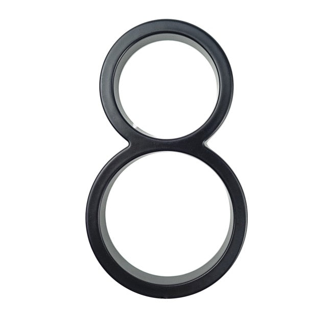 Skanto | Royelux Moderne Hausnummern - Edelstahl-Zinklegierung, Schwarzes Finish, 5" Höhe