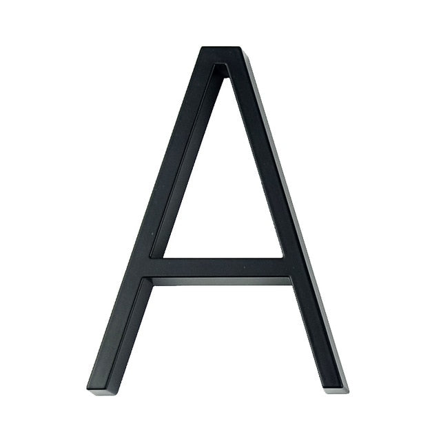 Skanto | Royelux Moderne Hausnummern - Edelstahl-Zinklegierung, Schwarzes Finish, 5" Höhe