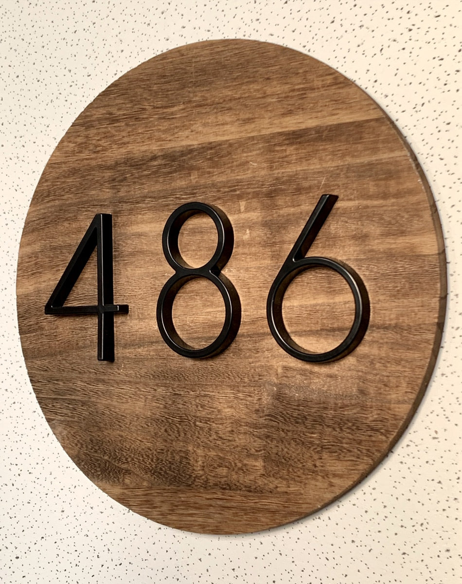 Skanto | Royelux Moderne Hausnummern - Edelstahl-Zinklegierung, Schwarzes Finish, 5" Höhe