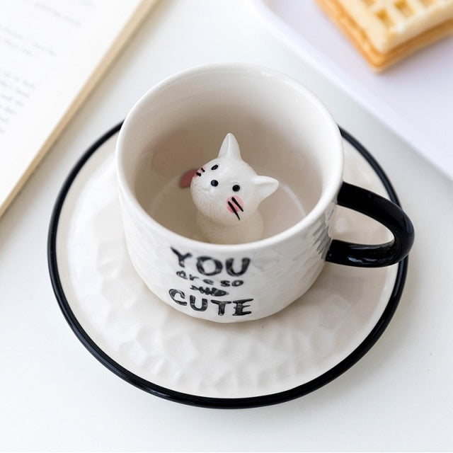 Skanto | Keramiktasse mit versteckter Katze