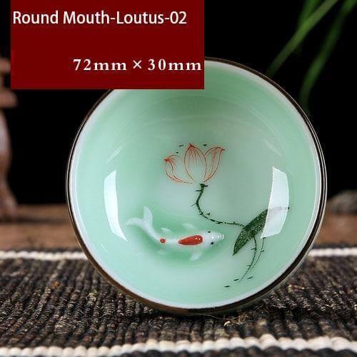 Skanto | Handbemalte Keramikschalen | Traditionelles chinesisches Lotus-Design
