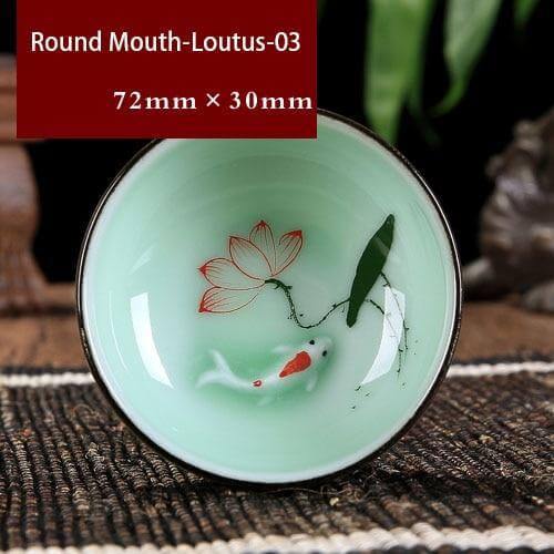 Skanto | Handbemalte Keramikschalen | Traditionelles chinesisches Lotus-Design