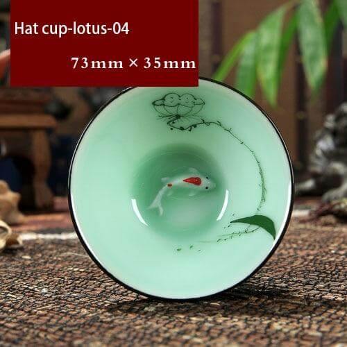 Skanto | Handbemalte Keramikschalen | Traditionelles chinesisches Lotus-Design