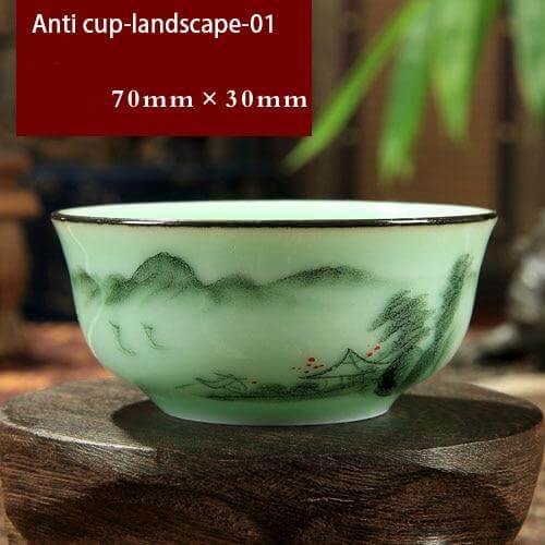 Skanto | Handbemalte Keramikschalen | Traditionelles chinesisches Lotus-Design