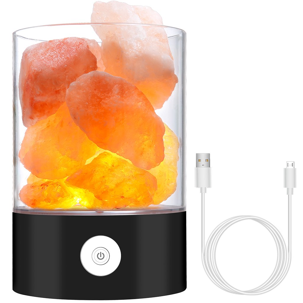 Skanto | Himalaya Salz-Tischlampe & Luftreiniger Weiß
