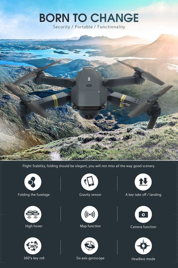 Skanto | Skyhawk HD faltbare Luft-Selfie-Drohne mit 2MP Kamera