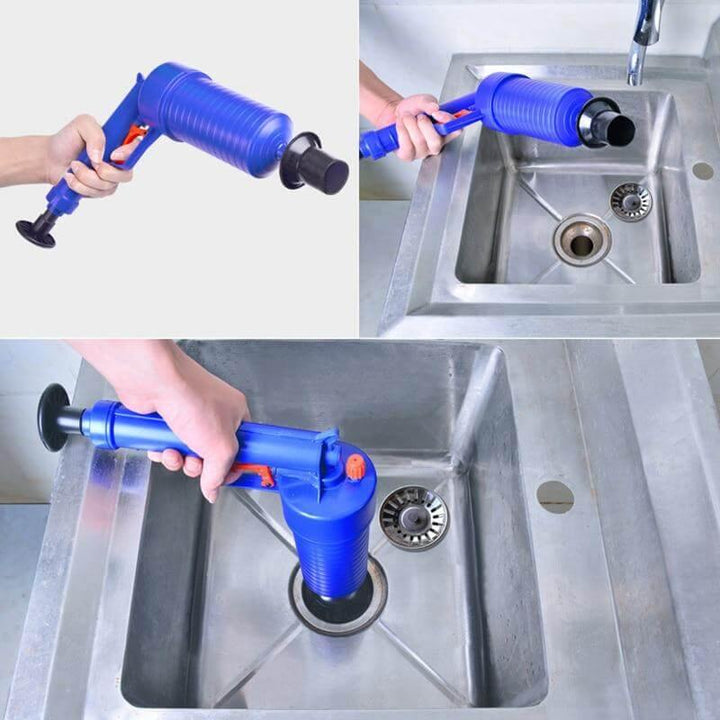 Skanto | Hochdruck-Abflussreiniger | Luftdruck-Rohrreiniger | Blau