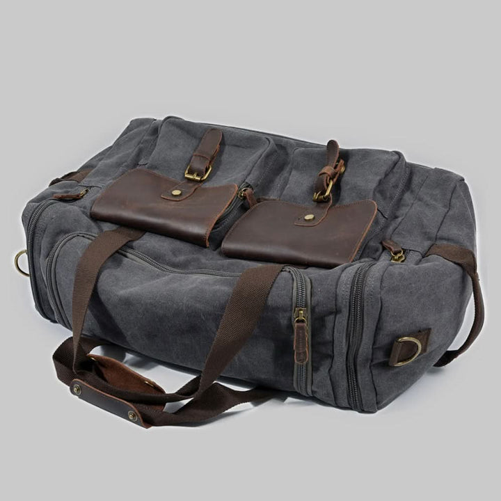 Skanto | Vanguard Reisetasche aus gewachstem Canvas & Leder – 36,5L
