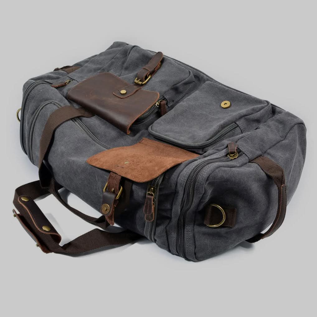 Skanto | Vanguard Reisetasche aus gewachstem Canvas & Leder – 36,5L
