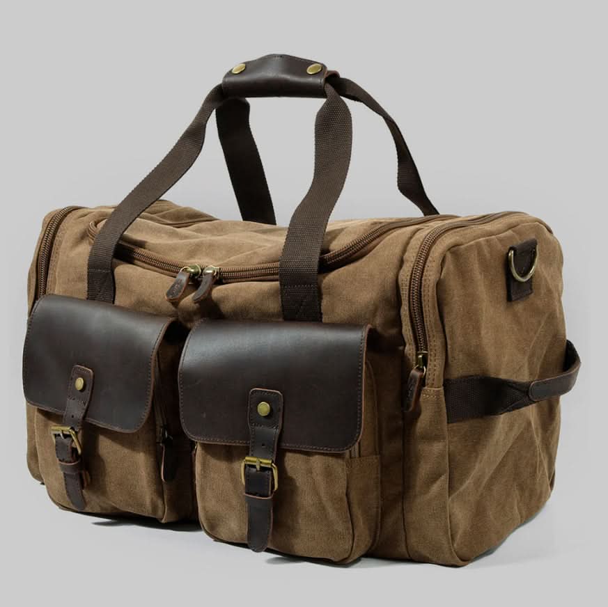 Skanto | Vanguard Reisetasche aus gewachstem Canvas & Leder – 36,5L