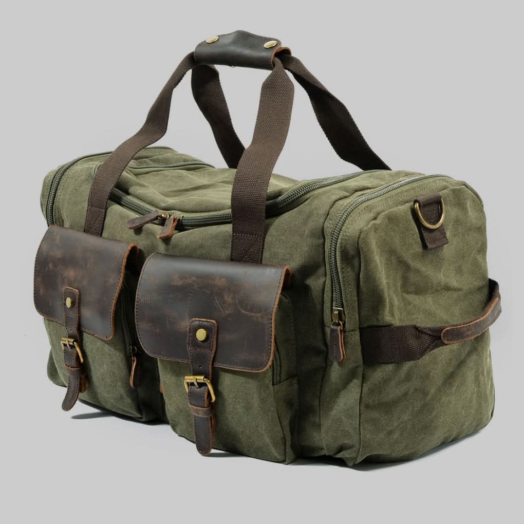 Skanto | Vanguard Reisetasche aus gewachstem Canvas & Leder – 36,5L