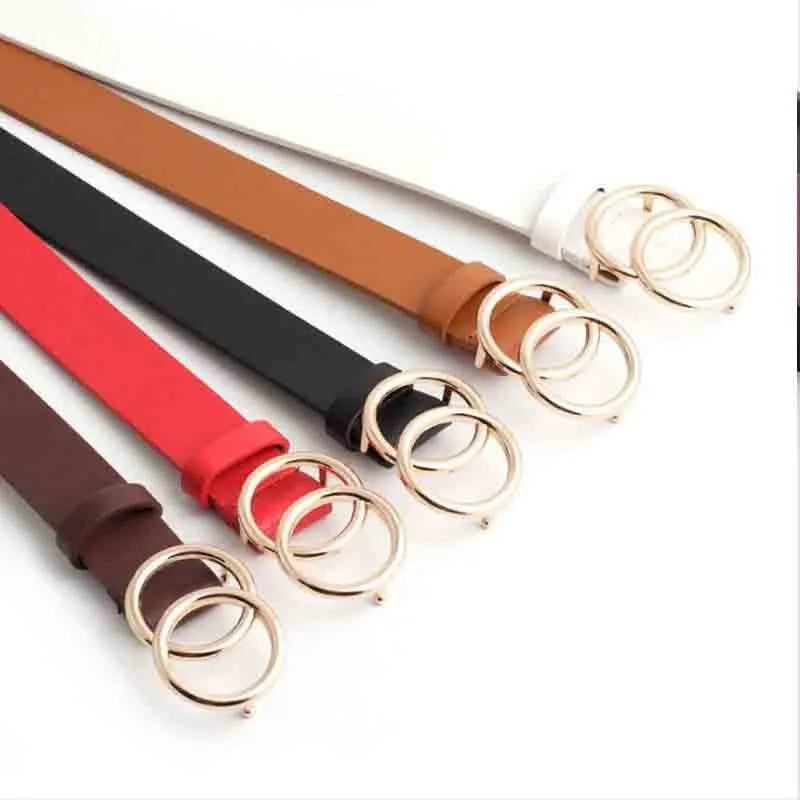 Skanto - Damen-Ledergürtel mit O-Ring-Schnalle
