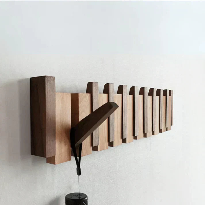 Skanto | HarmonyCoat Garderobe aus Klavierholz – Dekorative Haken für Flur und Wohnzimmer