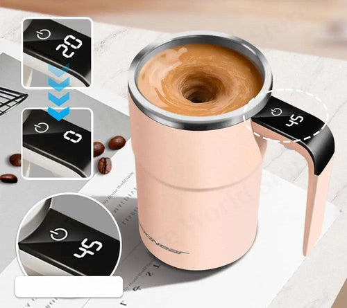 Skanto | Selbstumrührende Kaffeetasse mit Temperaturanzeige