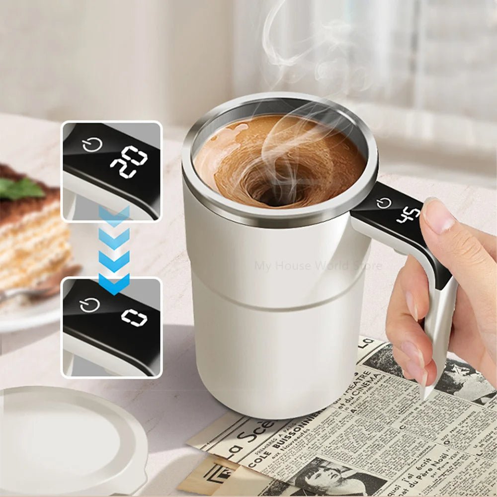 Skanto | Selbstumrührende Kaffeetasse mit Temperaturanzeige