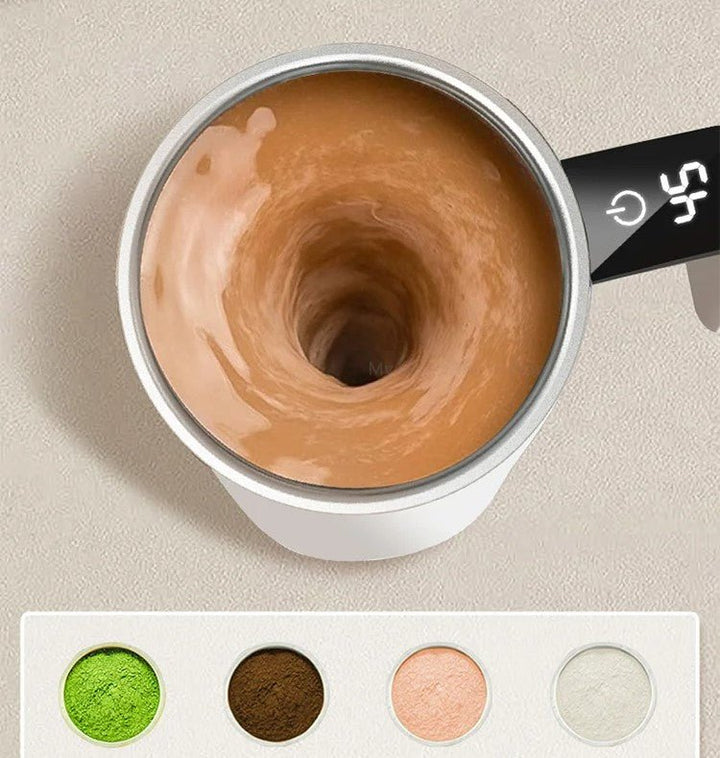 Skanto | Selbstumrührende Kaffeetasse mit Temperaturanzeige