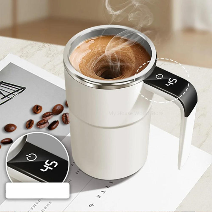 Skanto | Selbstumrührende Kaffeetasse mit Temperaturanzeige