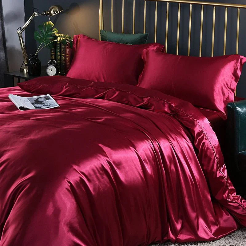 Skanto | Elegantes Satin-Seiden-Bettwäsche-Set – Luxuriöser Komfort für jede Nacht