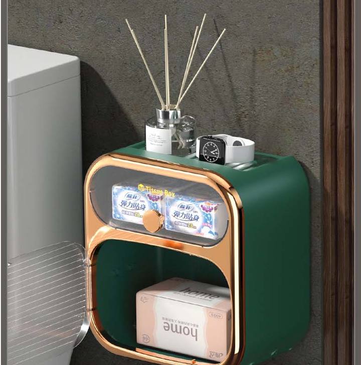 Skanto | MultiBox Wandmontierte Toilettenpapier-Handtuch-Aufbewahrungsbox